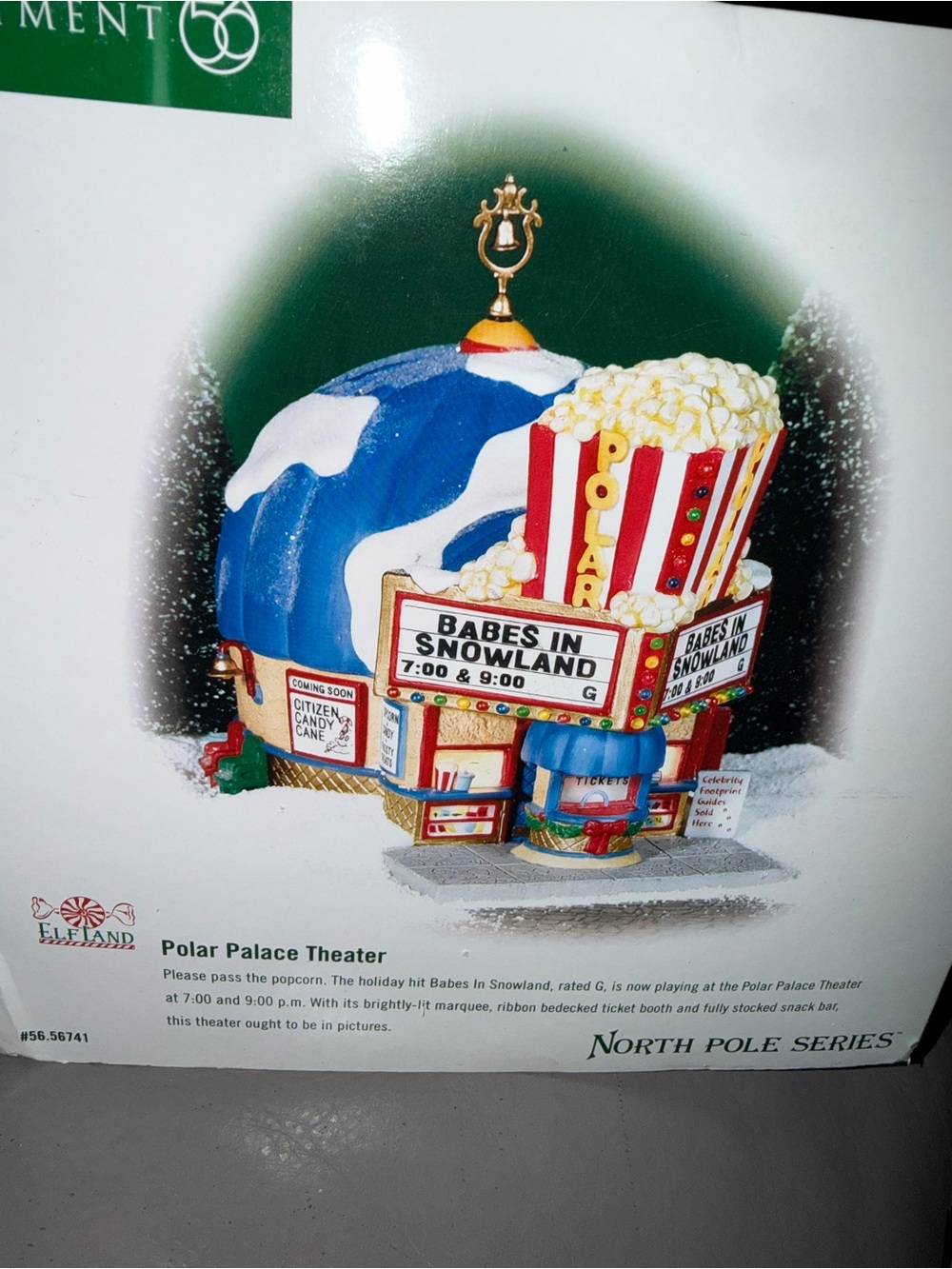 Dept 56 Polar Palace Theater Holiday Decor - Red/White/Blue